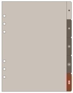 RECAMBIO AGENDA FINOCAM R1063 OPEN 1000 155x215 SEPARADORES LATERALES JUEGO de 5