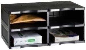 MODULO ARCHIVODOC A4 APAISADO 4 CAJONES JUMBO NEGRO /6622 NE