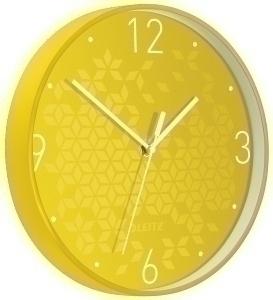 RELOJ PARED LEITZ WOW ANALOGICO 29 CM AMARILLO /90150016