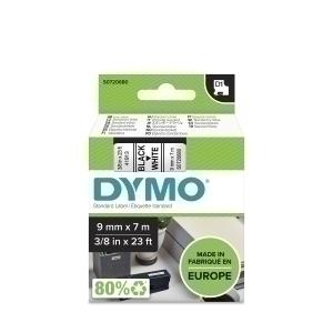CINTA de ROTULAR DYMO LM D1 7m  9mm NEGRO sobre BLANCO (41913)