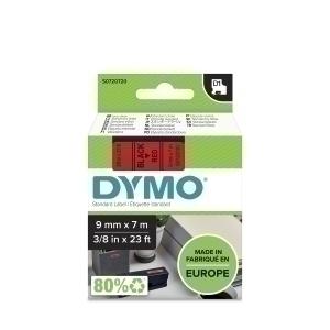 CINTA de ROTULAR DYMO LM D1 7m  9mm NEGRO sobre ROJO (40917)