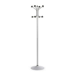 PERCHERO PIE 6100 METALICO 8 BOLAS 177x38 COLOR PLATA
