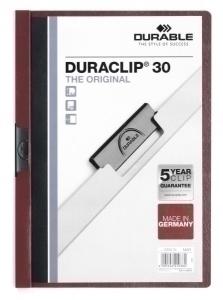 DOSIER CLIP DURACLIP PVC A4 2200 pinza METAL 30h BURDEOS