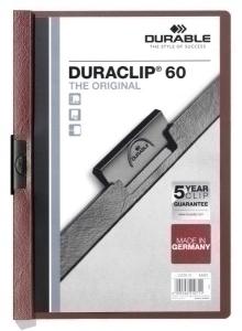 DOSIER CLIP DURACLIP PVC A4 2209 pinza METAL 60h BURDEOS