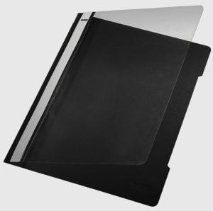 DOSIER FASTENER LEITZ (PLASTICO) PVC A4 con TARJETERO NEGRO