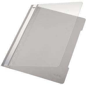 DOSIER FASTENER LEITZ (PLASTICO) PVC A4 con TARJETERO GRIS