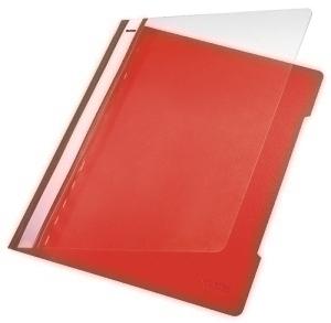 DOSIER FASTENER LEITZ (PLASTICO) PVC A4 con TARJETERO ROJO