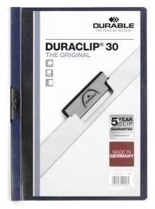 DOSIER CLIP DURACLIP PVC A4 2200 pinza METAL 30h AZUL ANTRACITA