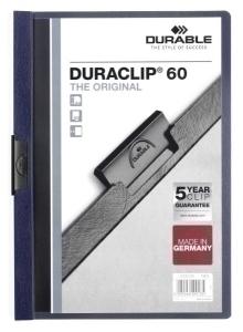 DOSIER CLIP DURACLIP PVC A4 2209 pinza METAL 60h AZUL ANTRACITA