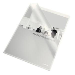 DOSIER ANGULO RECTO ESSELTE PP 80  A4 PIEL NARANJA TRANSPARENTE PAQUETE de 100