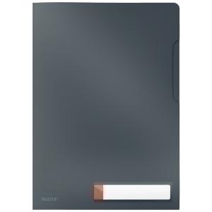 DOSIER ANGULO RECTO LEITZ COSY PP RECICLABLE SEMI OPACO A4 GRIS PACK de 3