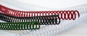 ESPIRAL PLASTICO paso 64 (5:1) TRASPARENTE 12 mm CAJA de 100
