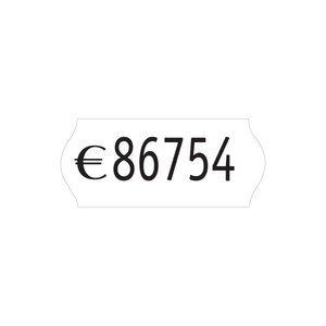 ETIQUETAS de PRECIOS PRYSE ADH.REMOVIBLE 26x12 mm ONDA BLANCO ROLLO 1.000 uds.