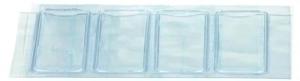 FUNDA ADHESIVA IBERPLAS PVC 300  TIRA de 4 TARJETEROS para LOMO 40x80mm PAQUETE de 40