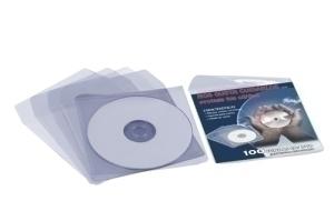 FUNDA CD/DVD IBERPLAS PVC 130x130 SOLAPA (100 ) PAQUETE de 100