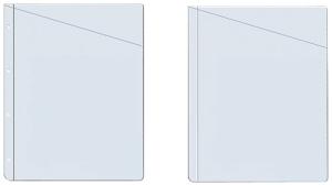 FUNDA para PLANOS GRAFOPLAS PVC 100  A4 CORTE DIAGONAL sin TAL. PAQUETE de 100