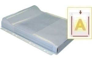 FUNDA MULTITALADRO FUELLE GRAFOPLAS 25mm PVC 180  A4 11 TAL.A (SOLAPA) BOLSA de 5