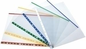 FUNDA MULTITALADRO con RIBETE COLOR GRAFOPLAS PP  80  LISO A4 11 TAL.RFZO. AZUL PAQUETE de 100