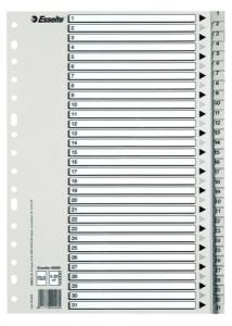 INDICE ESSELTE PP NUMERICO A4 pestañas 1-31 11 taladros GRIS con IND.B/N