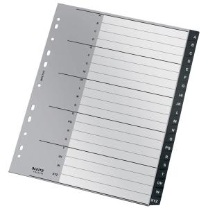 INDICE LEITZ PP RECYCLE A-Z A4+ pestañas 1-20 11 taladros NEGRO