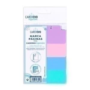 MARCAPAGINAS CARCHIVO INGENIOX PASTEL PP EXTRA FUERTE 4 ud.