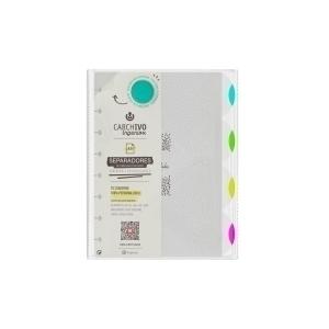 SEPARADORES CARCHIVO INGENIOX NEON PP EXTRA FUERTE A5 4 pestañas 8 taladros