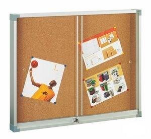 VITRINA ANUNCIOS FAIBO CORCHO de ALUMINIO y METACRILATO 90x120 cm