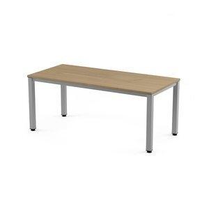 MESA ROCADA EXECUTIVE 180x80 ESTRUCTURA ALUMINIO TABLERO MELAMINA ROBLE