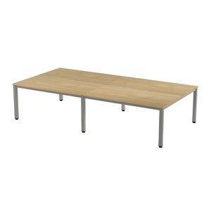 MESA ROCADA EXECUTIVE 320x163 ESTRUCTURA ALUMINIO TABLERO MELAMINA ROBLE