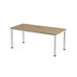 MESA ROCADA EXECUTIVE 180x80 ESTRUCTURA BLANCO TABLERO MELAMINA ROBLE