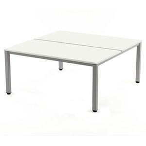 MESA ROCADA EXECUTIVE 180x163 ESTRUCTURA ALUMINIO TABLERO MELAMINA BLANCO