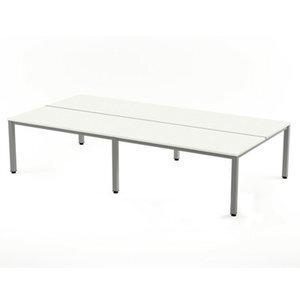 MESA ROCADA EXECUTIVE 360x163 ESTRUCTURA ALUMINIO TABLERO MELAMINA BLANCO