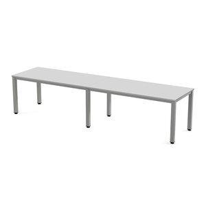 MESA ROCADA EXECUTIVE 320x80 ESTRUCTURA ALUMINIO TABLERO MELAMINA GRIS