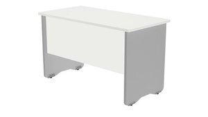MESA ROCADA WORK 140x80 ESTRUCTURA GRIS TABLERO BLANCO