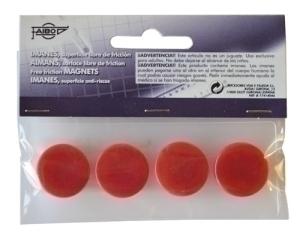 IMANES REDONDOS FAIBO 20 mm ROJO BOLSA de 4