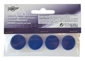 IMANES REDONDOS FAIBO 20 mm AZUL BOLSA de 4