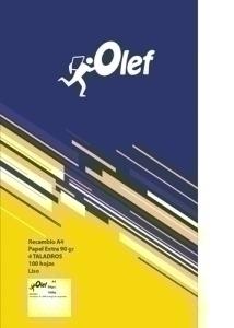RECAMBIO OLEF A4 100h 90gr 4 TALADROS LISO