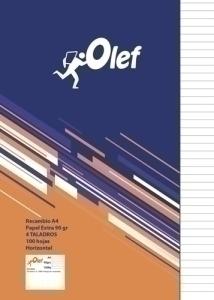 RECAMBIO OLEF A4 100h 90gr 4 TALADROS HORIZONTAL