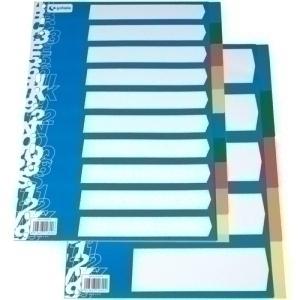 SEPARADORES GRAFOPLAS PP OPACO Fº 10 pestañas 16 taladros