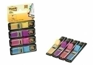 BANDERITAS ADHESIVAS POST-IT 683 (1/2) PACK de 4 (AMARILLO-AZUL-ROSA-VIOLETA)