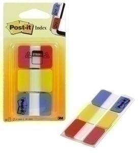 BANDERITAS ADHESIVAS POST-IT 686 RIGIDO (AMARILLO-AZUL-ROJO)