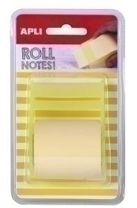 NOTAS ADHESIVAS APLI ROLLO de 8 m X 50 mm AMARILLO PASTEL