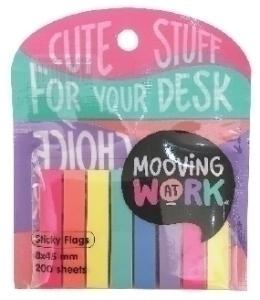 BANDERITAS ADHESIVAS MOOVING ANGOSTAS 8x45mm COLORES BLISTER de 8