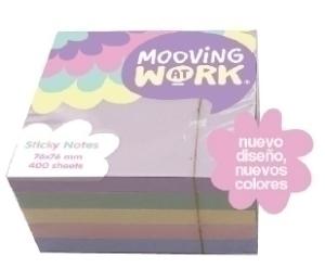 NOTAS ADHESIVAS MOOVING PASTEL 400h 76x76 MULTICOLOR