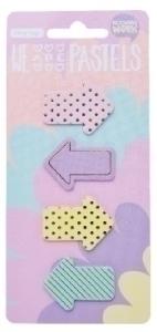 BANDERITAS ADHESIVAS MOOVING PASTEL FLECHAS DISEÑO BLISTER de 4
