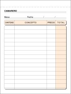 TALONARIO CAMAREROS 8º TRIPLICADO LOAN (80T)