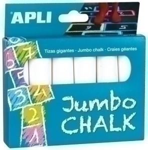 TIZAS APLI JUMBO BLANCAS CAJA de 6