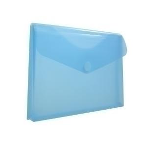 DOSIER SOBRE OFFICE BOX FUELLE PP VELCRO A4+ AZUL TRANSPARENTE