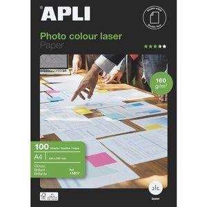 PAPEL LASER-COPY A4 APLI 160g 100h FOTO GLOSSY 2 CARAS