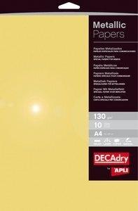 PAPEL METALIZADO A4 APLI 130g 10h ORO